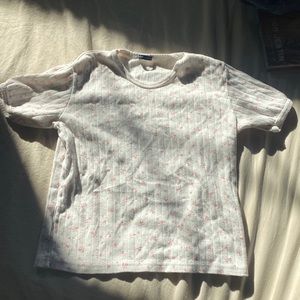 Brandy white and pink floral tee